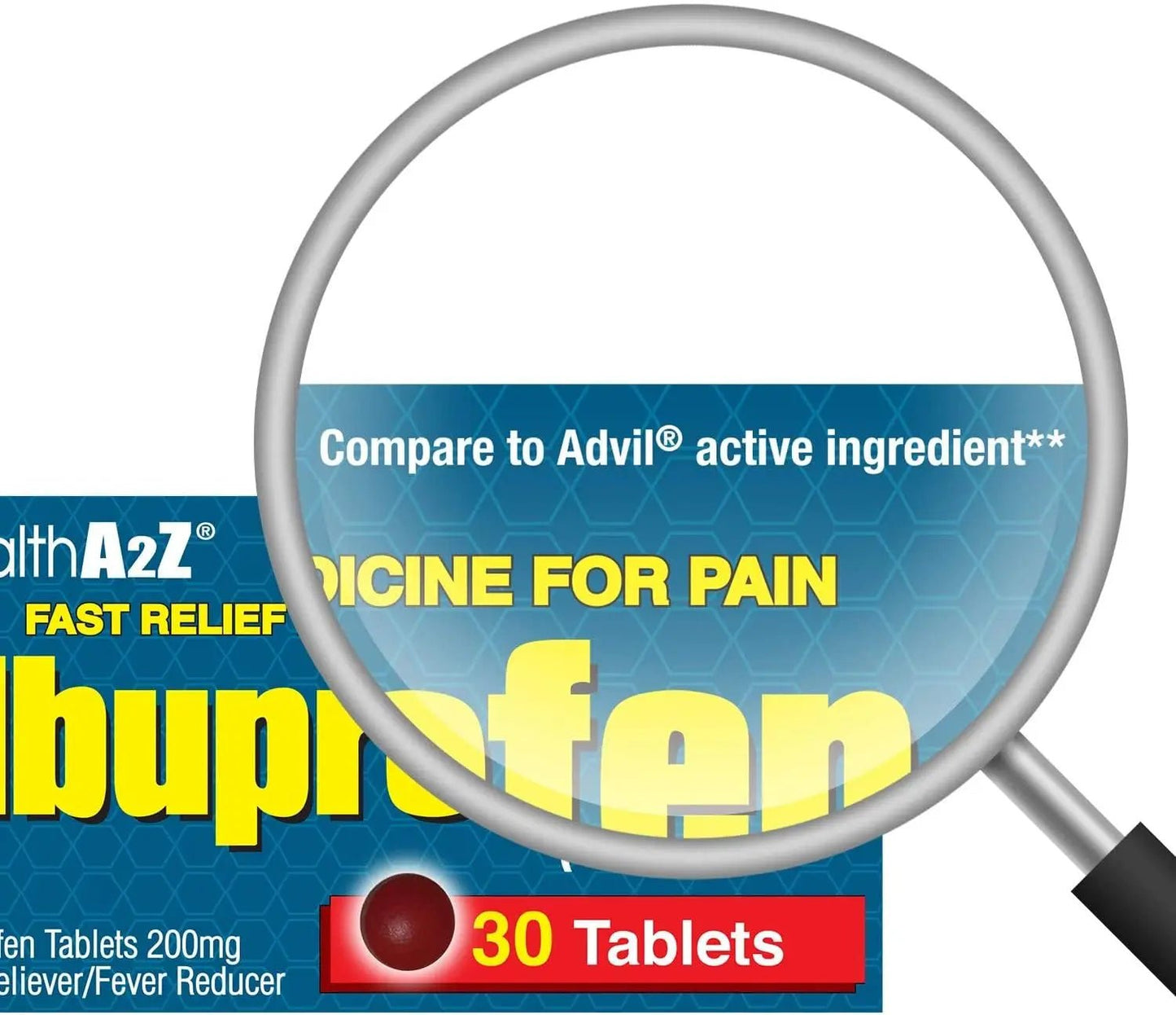 HealthA2Z® Ibuprofen Caplets 200mg | Pain Reliever & Fever Reducer | 24 Packs of 30 Tablets (720 Tablets Total) | Value Pack | NSAID - Maple Wellness Supplements