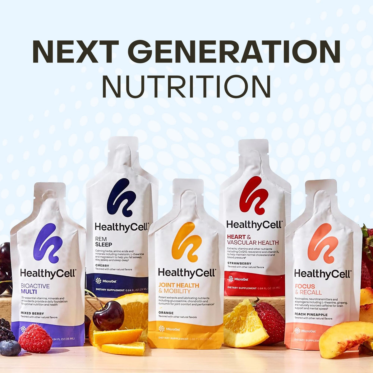 HealthyCell Telomere Length Supplement - Anti-Aging Telomere Lengthening Supplements with Phytonutrients & Vitamins for Cellular Health - AC-11, Astragalus & Resveratrol - 30 Gel Packs, Grape Flavored - Maple Wellness Supplements