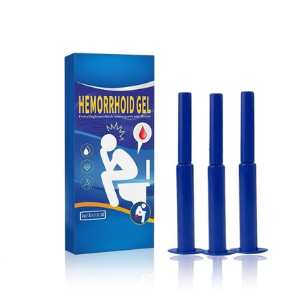 Hemorrhoid Relief Gel with 3 Disposable Applicators - Fast Soothing Cream for Itching & Swelling - Internal & External Treatment (Pack of 3) - Maple Wellness Supplements