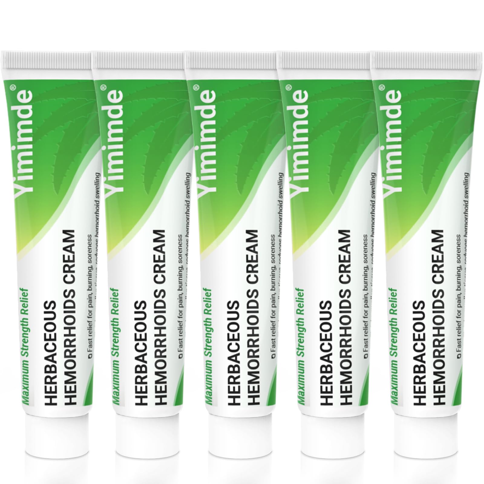 Hemorrhoid Treatment Ointment - Tubesmaximum Strength - Fast Relief from Pain, Itching, Burning, Swelling & Fissures | Natural Aloe & Vitamin E | Travel-Friendly10g x 5 Pieces Tubes - (1.76 Oz) - Maple Wellness Supplements