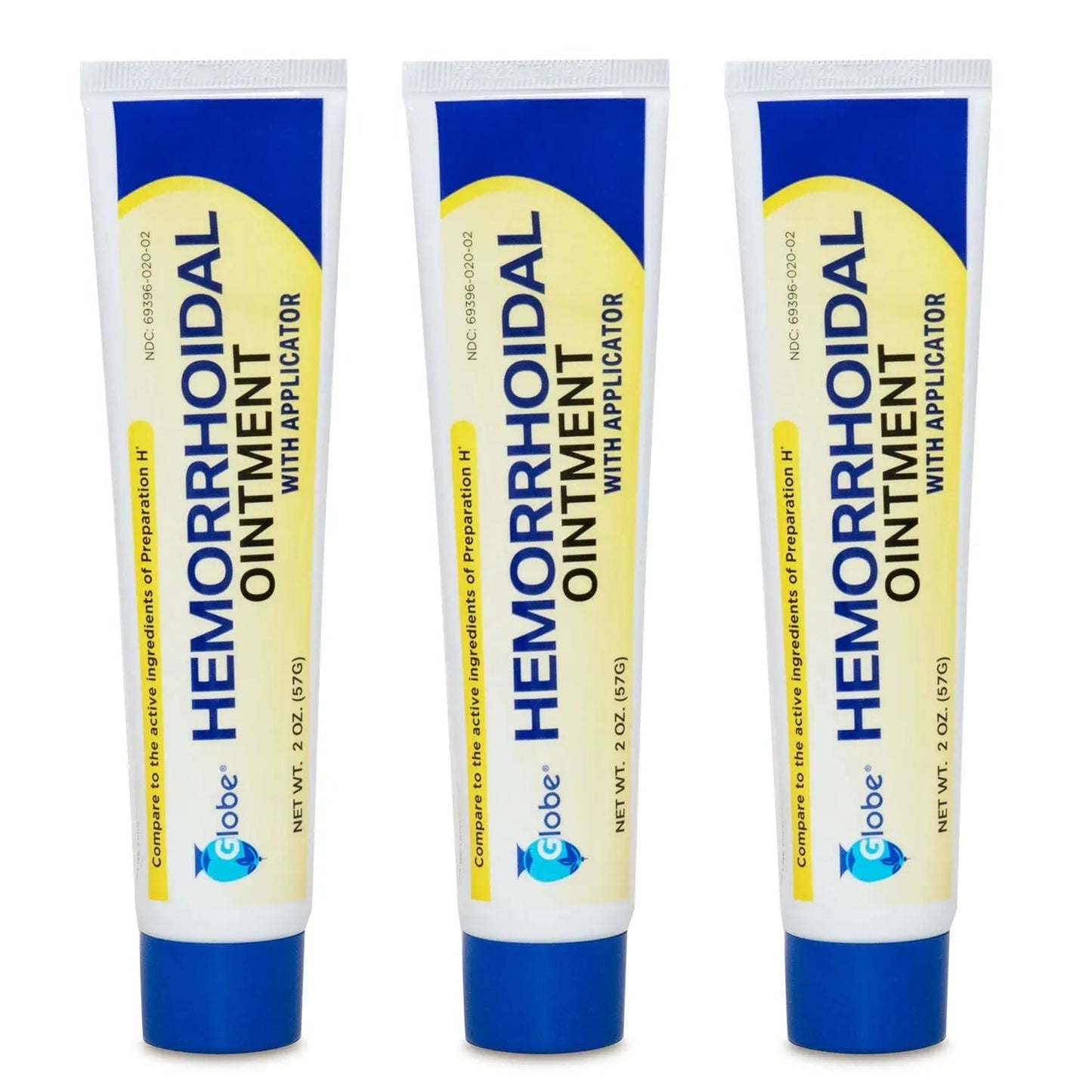 Hemorrhoidal Pain Relief Ointment 2 oz (56g) Per Tube Hemorrhoid Treatment for Fast Acting Itch, Swelling, and Maximum Strength Pain Relief (3 Pack) - Maple Wellness Supplements