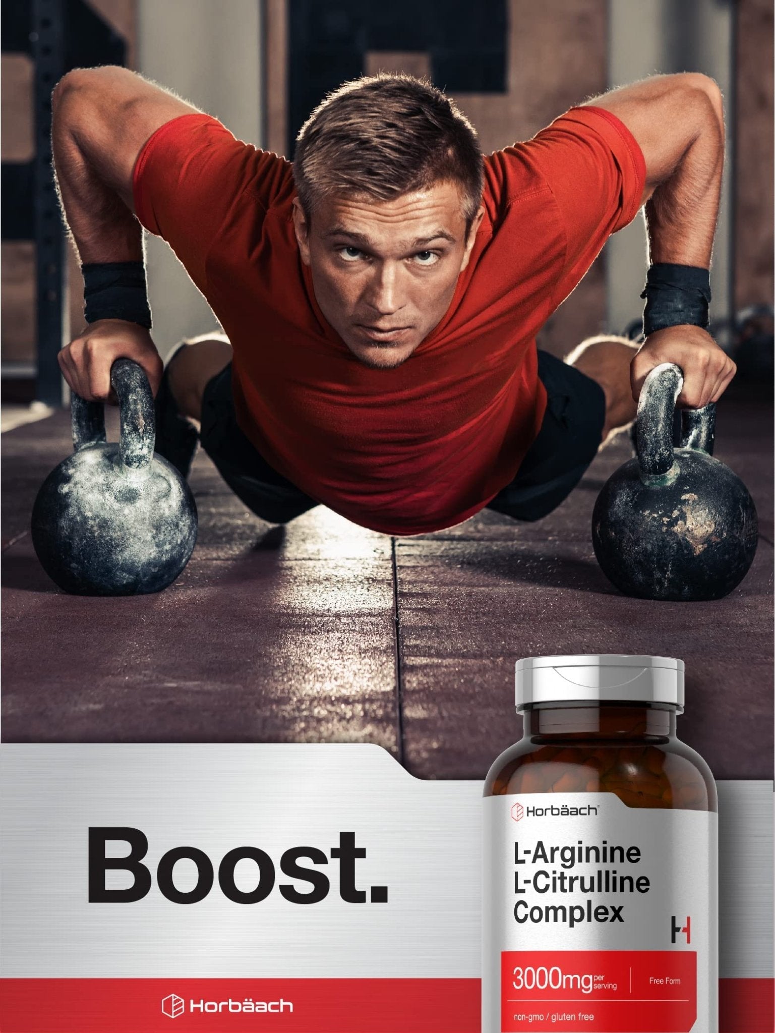 Horbäach L-Arginine L-Citrulline Complex | 3000mg | 250 Capsules | Non-GMO, Gluten Free Supplement - Maple Wellness Supplements
