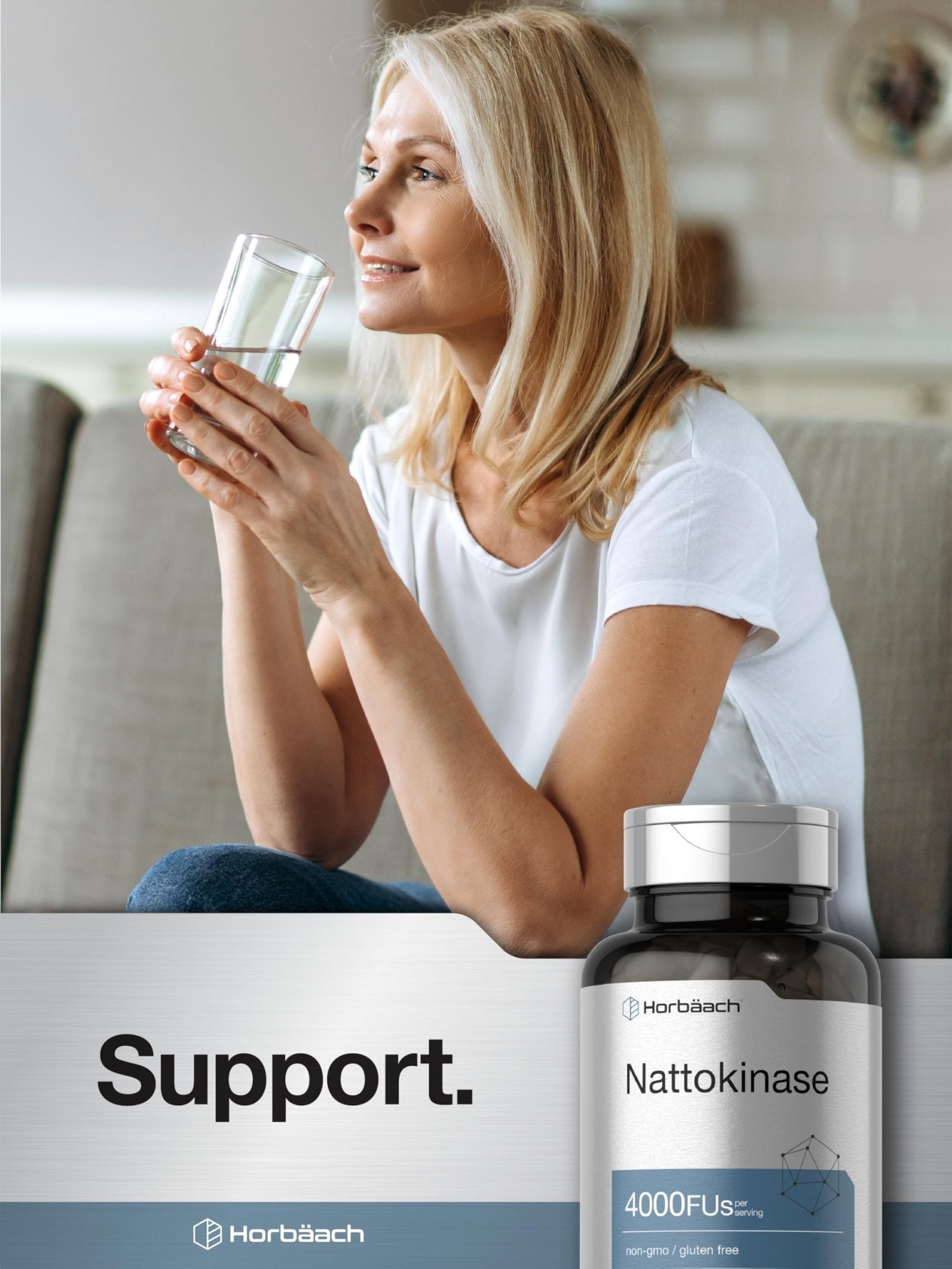 Horbäach Nattokinase Supplement 4000 FU | 150 Capsules | Non-GMO, Gluten Free - Maple Wellness Supplements