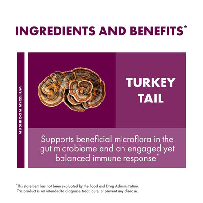 Host Defense Turkey Tail Capsules - Digestive Health & Immune Response Support Supplement - Mushroom Supplement for Gastrointestinal - Maple Wellness Supplements