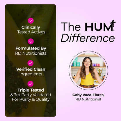 HUM Calm Ashwagandha Gummies for Women and Men, L-Theanine Ashwagandha Supplements for Daily Relaxation & Clarity Support, Vegan Fast Acting Gummy Formula, Mixed Berry Flavor, 60 Gummies - Maple Wellness Supplements