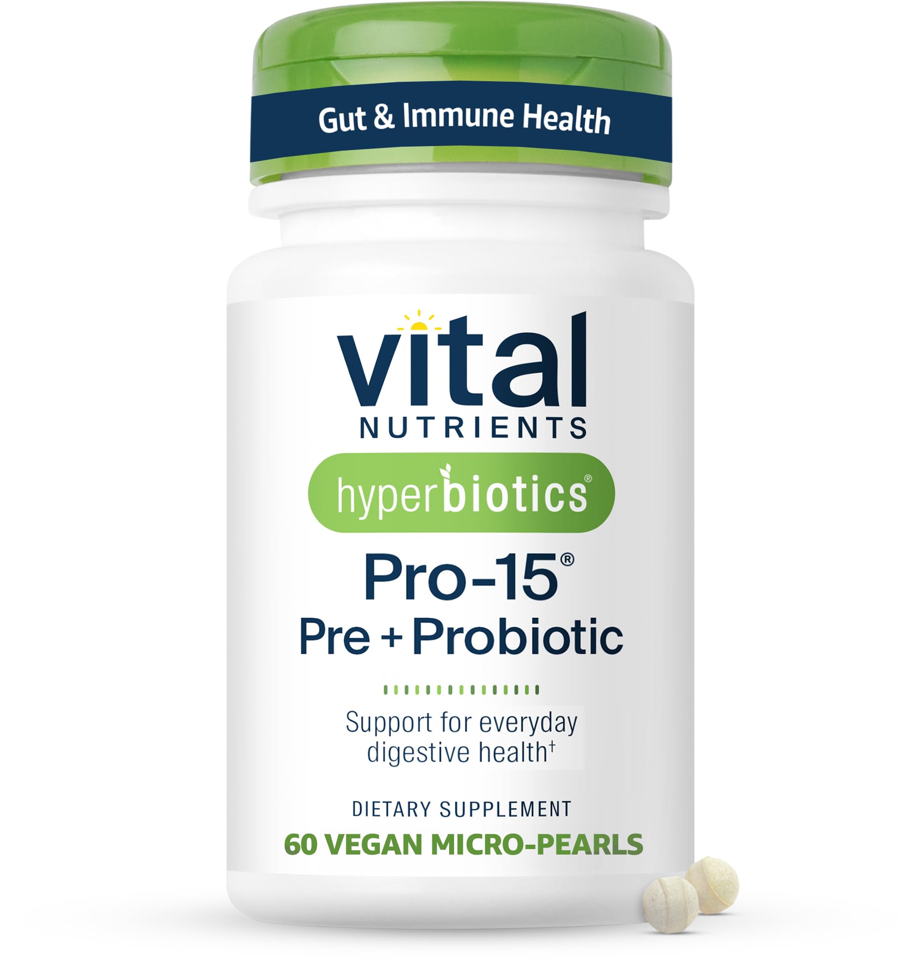 Hyperbiotics Vital Nutrients Pro-15 Prebiotics and Probiotics for Women and Men | 15 Science Backed Strains | Supports Occasional Constipation - Maple Wellness Supplements