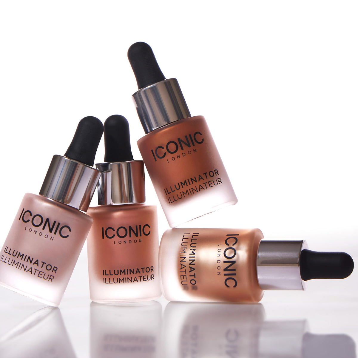 ICONIC LONDON Illuminator - Liquid Highlighting Drops for a Radiant Glow, Cruelty-Free, Vegan Makeup, Shine (Pink Pearl) 0.45 Fl oz - Maple Wellness Supplements