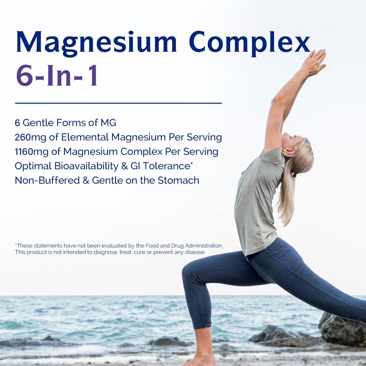 Innate Vitality Magnesium Complex 6-in-1, 1160mg Per Serving, Rest & Digestion, Magnesium Glycinate & Citrate, High Absorption, 120 Vegan Capsules - Maple Wellness Supplements