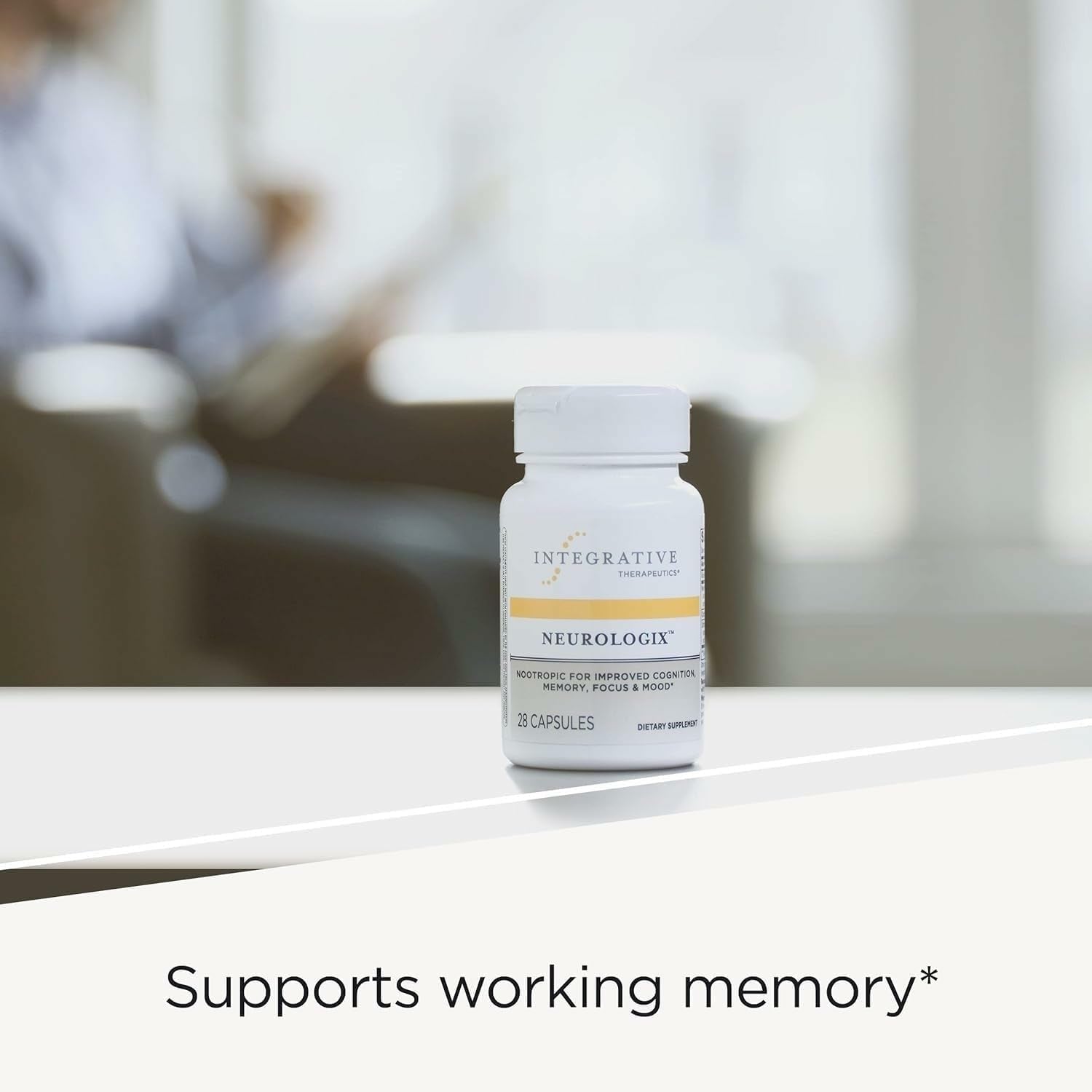 Integrative Therapeutics Neurologix - Brain Health Supplement* - Non-Stimulant Nootropic Supplement for Focus* - Memory Support* - Vegan, Gluten-Free & Dairy-Free - 120 Capsules (60 Servings) - Maple Wellness Supplements