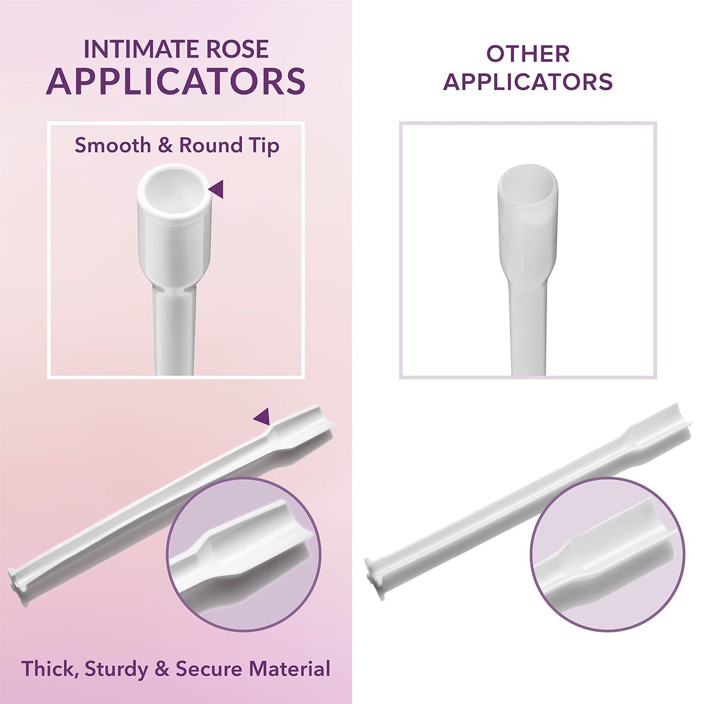 Intimate Rose 15 Count Vaginal Suppository Applicator - Fits Most Boric Acid Suppositories & Vaginal Suppository - Individually Wrapped Suppository Applicators from - Maple Wellness Supplements