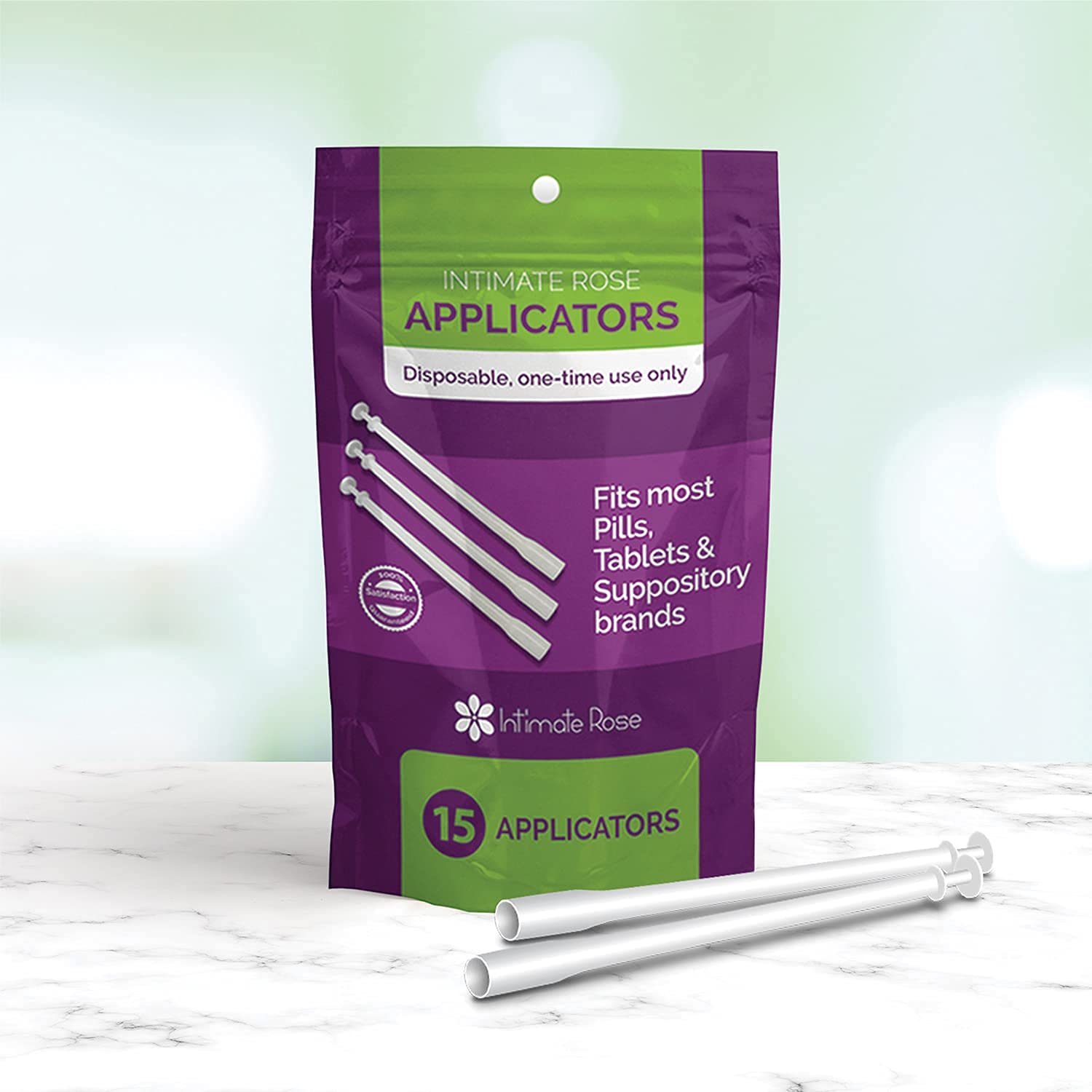 Intimate Rose 15 Count Vaginal Suppository Applicator - Fits Most Boric Acid Suppositories & Vaginal Suppository - Individually Wrapped Suppository Applicators from - Maple Wellness Supplements