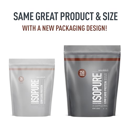 Isopure Dutch Chocolate Whey Isolate Protein Powder with Vitamin C & Zinc for Immune - Maple Wellness Supplements