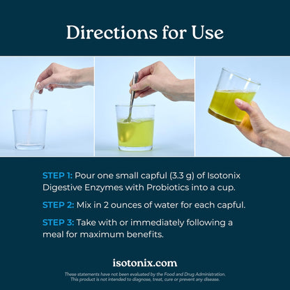 Isotonix® Digestive Enzymes with Probiotics | DigeZyme® Multi-Enzyme Complex & Lactospore® Bacillus Coagulans | Nutrient Absorption, Gut Balance & Digestive Health - Maple Wellness Supplements