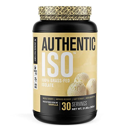Jacked Factory Authentic ISO Grass Fed Whey Protein Isolate Powder - Low Carb - Maple Wellness Supplements