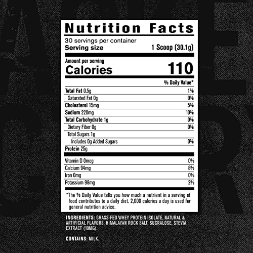Jacked Factory Authentic ISO Grass Fed Whey Protein Isolate Powder - Low Carb - Maple Wellness Supplements