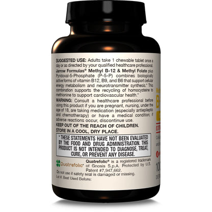 Jarrow Formulas Methyl B-12 & Methyl Folate, Bioactive Vitamin B9 & Vitamin B12 Supplement, Supports Cellular Energy Production, Healthy Brain Function & Metabolism - Maple Wellness Supplements