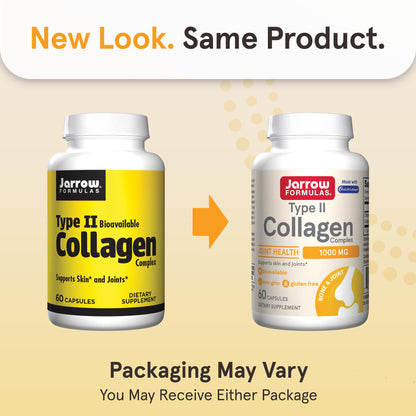 Jarrow Formulas® Type II Collagen Complex 1000 mg Supplements, Supports Skin and Joint Health, 60 Capsules, 30 Day Supply - Maple Wellness Supplements