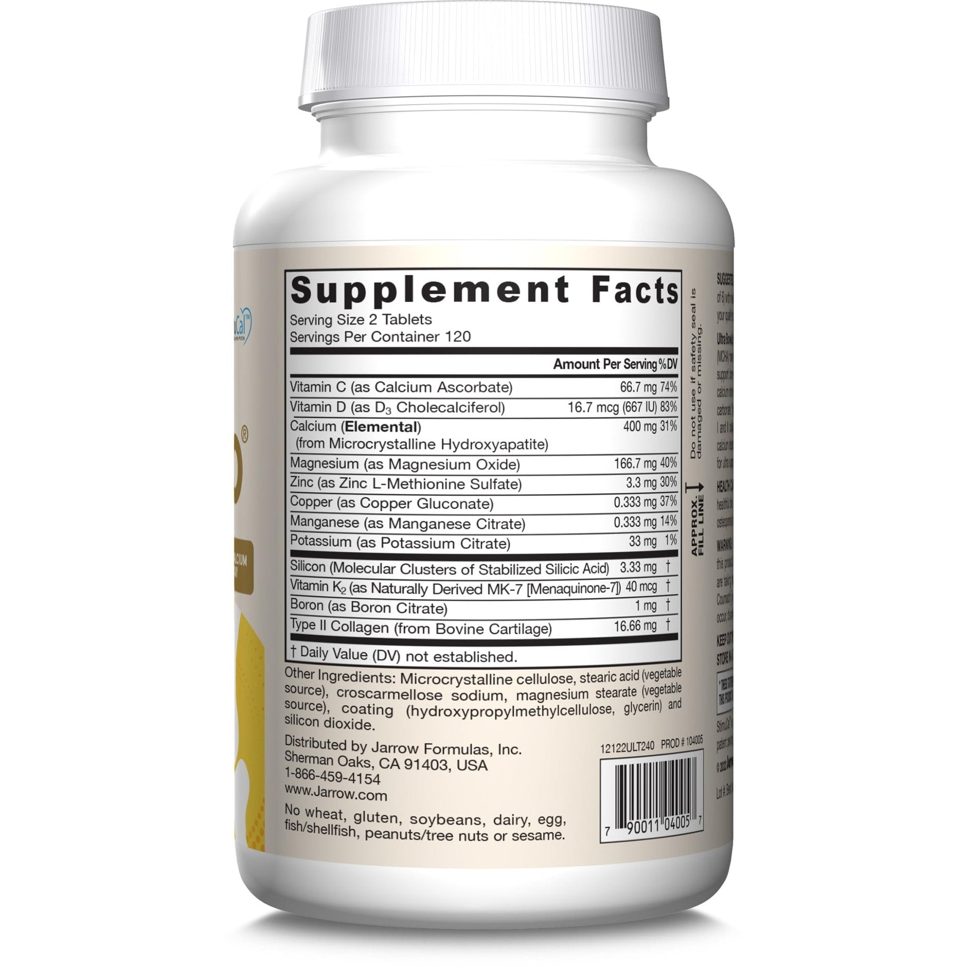 Jarrow Formulas® Ultra BoneUp®, Includes MK-7 and Silicon for Added Bone Support, 240 Bone Health Tablets - Maple Wellness Supplements
