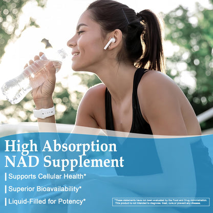 JINGYAT 11-in-1 NAD Supplement with Resveratrol, CoQ10, Quercetin, Collagen, Grape Seed for Cellular Energy, Mental Focus & Antioxidant Support - NAD Supplement for Women & Men, 120 Soft Capsules - Maple Wellness Supplements