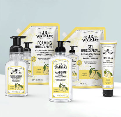 J.R. Watkins Foaming Hand Soap with Pump Dispenser, Moisturizing Foam Hand Wash, Alcohol-Free, Cruelty-Free, Citron, 9 fl oz, 3 Pack - Maple Wellness Supplements
