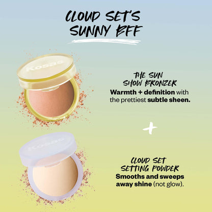 Kosas Sun Show Glowy Warmth Baked Bronzer - Contouring Powder for Cheekbones, Nose & Jawline - Enriched with Concentrated Fatty Acids - Talc-Free, Vegan & Hypoallergenic - Escape - Maple Wellness Supplements