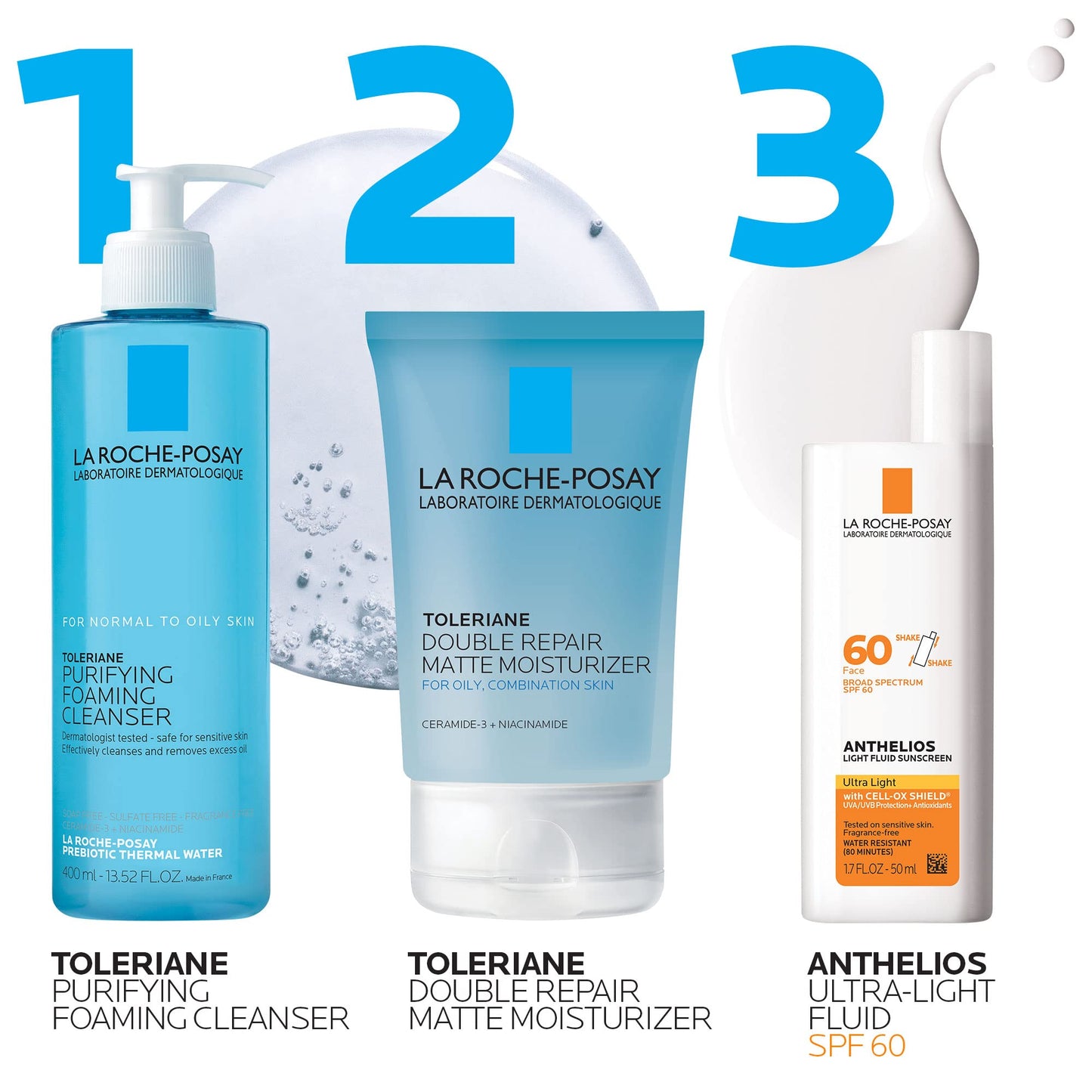 La Roche-Posay Anthelios Light Fluid Facial Sunscreen SPF 60, Lightweight Sunscreen For Face, Fluid Texture, Broad Spectrum SPF + Antioxidants - Maple Wellness Supplements