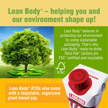 Lean Body Ready-to-Drink Vanilla Protein Shake, 40g Protein, Whey Blend, 0 Sugar, Gluten - Maple Wellness Supplements