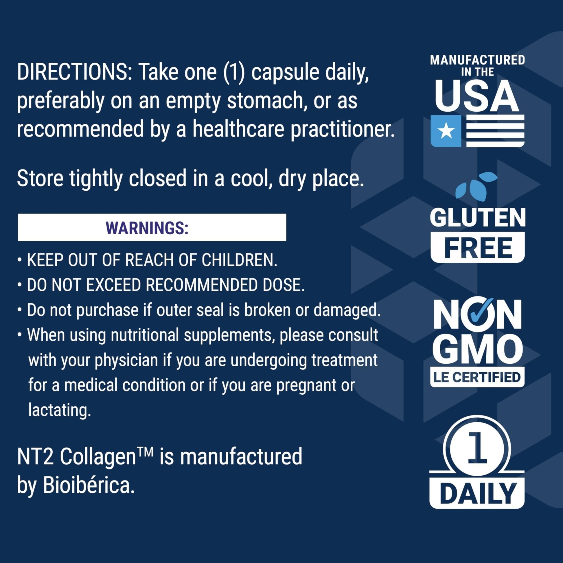 Life Extension NT2 Collagen™, Joint Health Supplement for Joint Comfort & Mobility, Gluten-Free, Non-GMO, 1 Daily, 60 Small Capsules - Maple Wellness Supplements