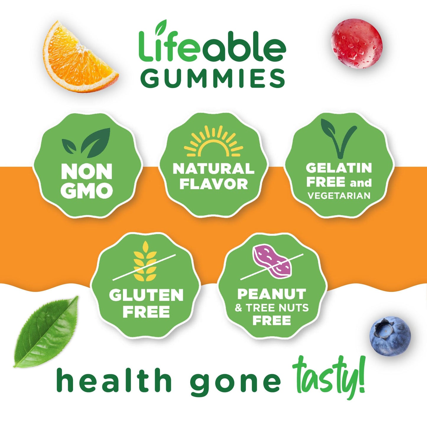 Lifeable Sugar Free Fiber Gummies for Adults | 4g | Great Tasting Fiber Supplement Gummies | Keto Friendly, Gluten Free, Vegan, Non GMO Prebiotic Fiber | for Digestive Health | 90 Gummies - Maple Wellness Supplements