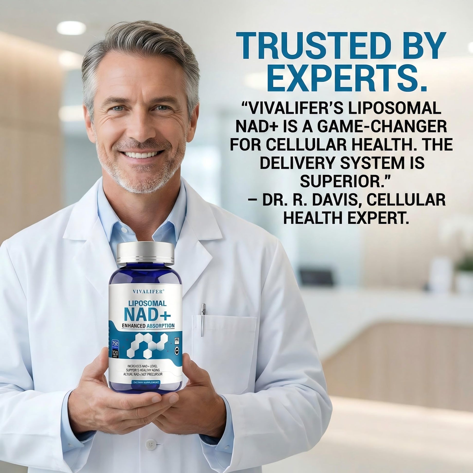 Liposomal NAD+ Supplement 750mg - 120 Capsules NMN Alternative Superior Absorption & Bioavailability -True Nicotinamide Adenine Dinucleotide for Cellular Energy, DNA Repair Support & Healthy Aging - Maple Wellness Supplements