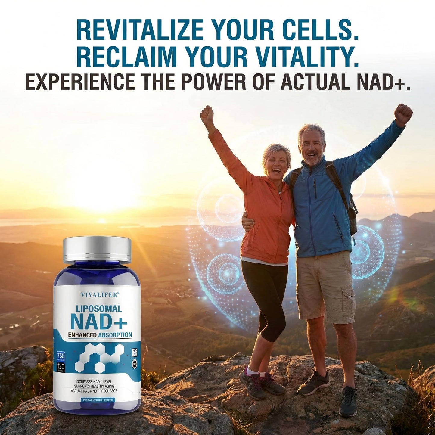 Liposomal NAD+ Supplement 750mg - 120 Capsules NMN Alternative Superior Absorption & Bioavailability -True Nicotinamide Adenine Dinucleotide for Cellular Energy, DNA Repair Support & Healthy Aging - Maple Wellness Supplements