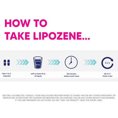 Lipozene MEGA Bottle - 120 Capsules, Making it Our Largest Size Available - Appetite Suppressant - Maple Wellness Supplements