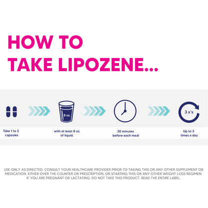 Lipozene Weight-Management Fiber Supplement, 60 Capsules | Non-Stimulant Glucomannan Formula for Healthy Lifestyle Support - Maple Wellness Supplements