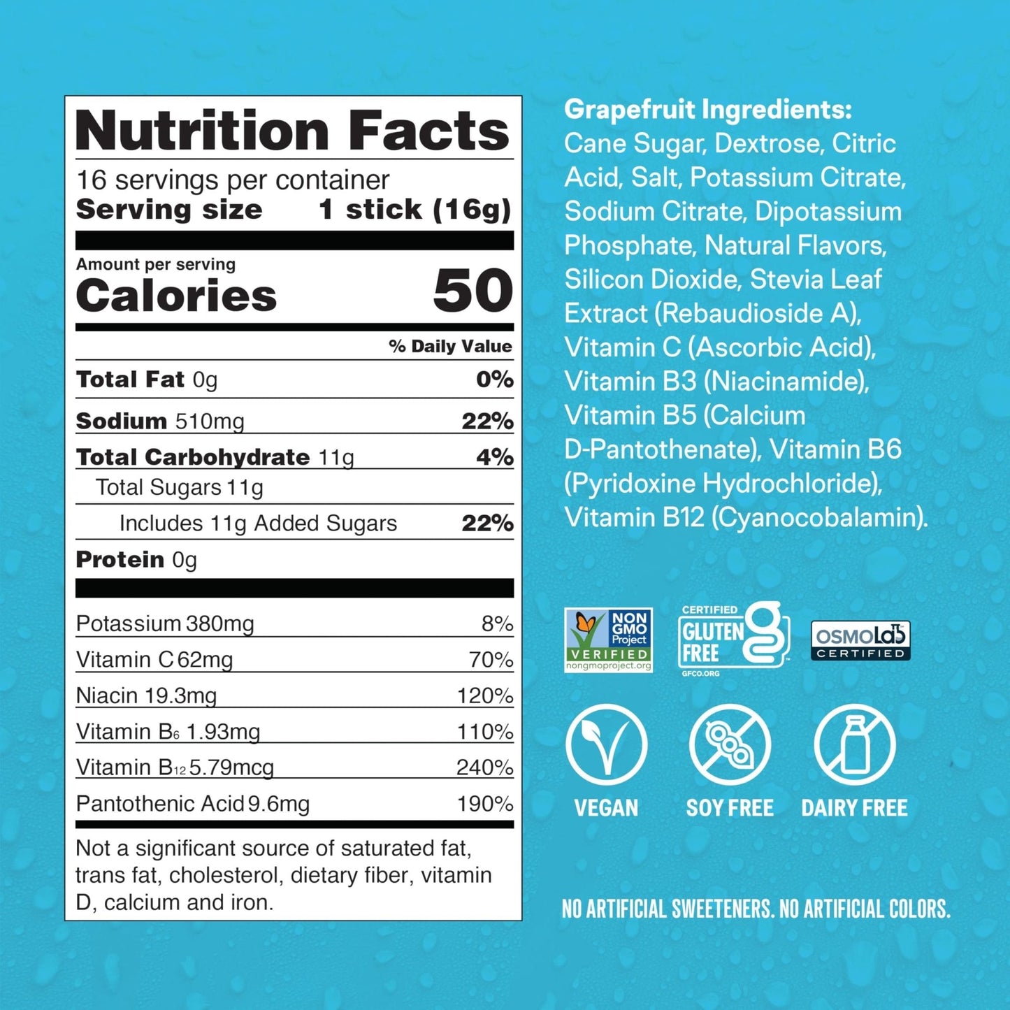Liquid I.V.® Hydration Multiplier - Grapefruit | Electrolyte Powder Drink Mix | 1 Pack (16 Servings) - Maple Wellness Supplements