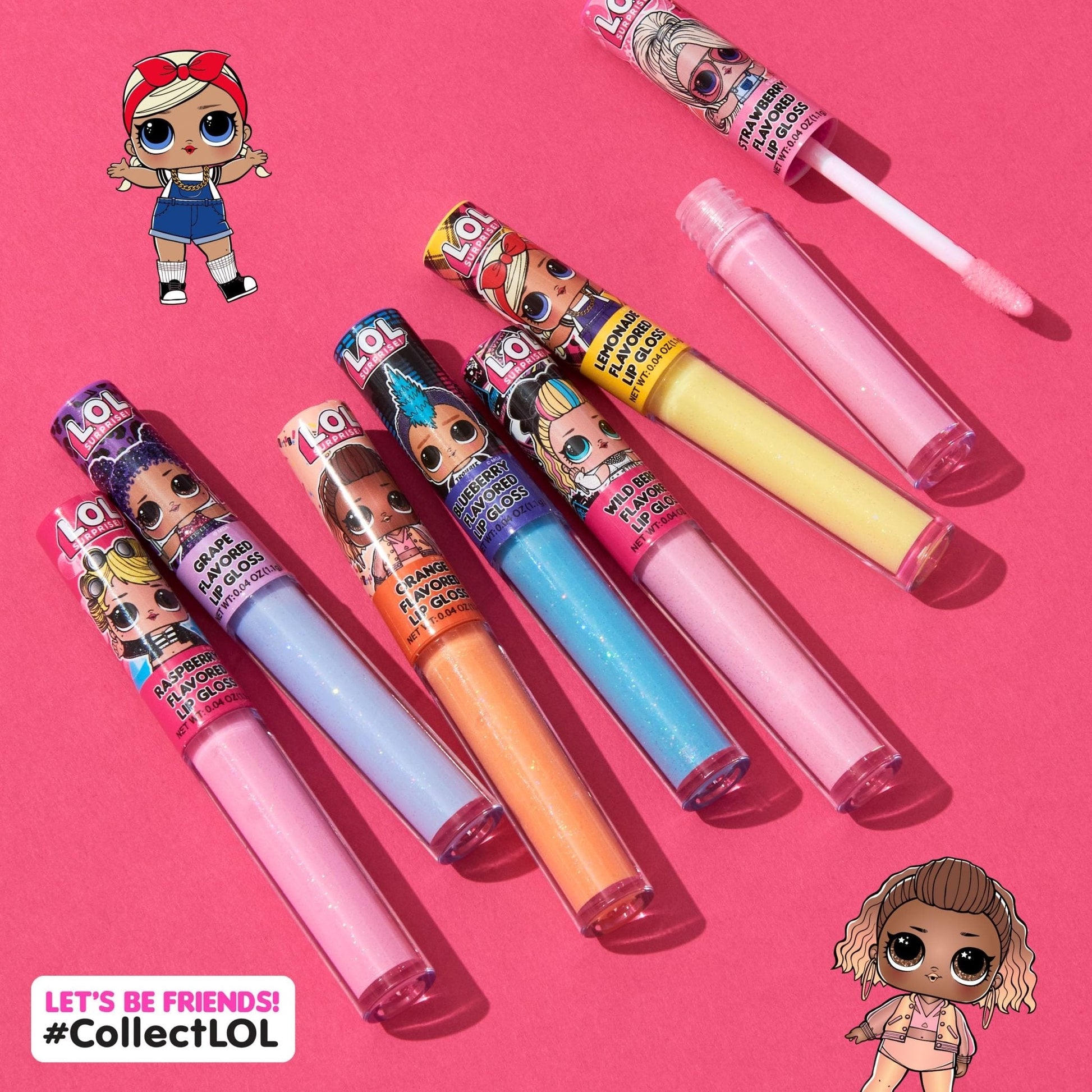 L.O.L Surprise 7-Pack Lip Gloss for Girls, Lol Lip Gloss - Maple Wellness Supplements