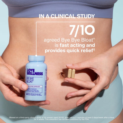 Love Wellness Bye Bye Bloat | Digestive Enzymes for Fast Acting Bloating Relief for Women | Helps Reduce Water Retention & Gas Relief | Supports Digestive Health - Maple Wellness Supplements