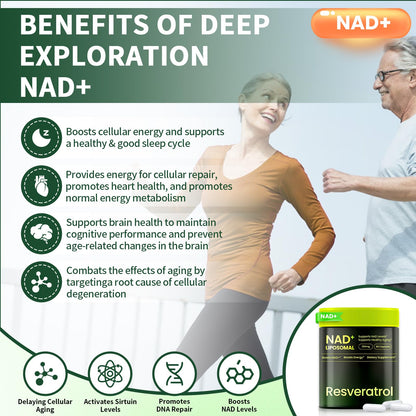 Lyndops NAD Supplement, Liposomal Nicotinamide Riboside Resveratrol 250mg, NMN Alternative, High Purity NAD Supplement for Women & Men, Anti-Aging, Cellular Energy, Mental Focus - 60 Capsules - Maple Wellness Supplements