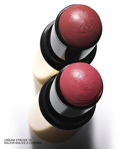 MAKE Beauty Cream Stroke Cream Blush Stick for Cheeks - Vibrant yet Natural Soft Matte Finish - Shade Rouge Moon, Berry Plum Blush Makeup - Maple Wellness Supplements