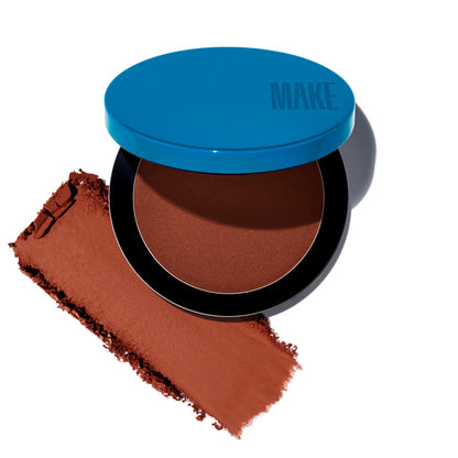MAKE Beauty Skin Mimetic Microsuede Bronzer Powder - Matte Bronzing Powder Contour, Buildable Formula, Non Comedogenic, Long Lasting Color. Shade - Equinox for Medium to Deep Skin - Maple Wellness Supplements