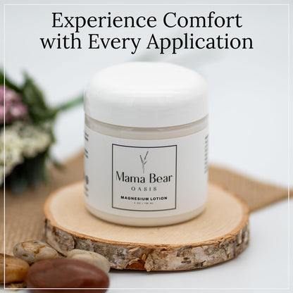 Mama Bear Oasis Lotion - Magnesium Cream - Lavender Magnesium Lotion for Foot, Hands, Legs, Toes Includes Arnica, Vitamin B6, Aloe Vera, MSM (Pack of 2) - Maple Wellness Supplements