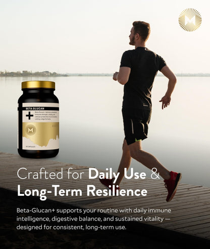 Manna Beta Glucan+ Capsules | 1000mg Beta Glucan Complex | Reishi Mushroom & Oats | Supplement for Immune Support, Heart Health, Cellular Renewal & Antioxidant Protection | 60 Count - Maple Wellness Supplements