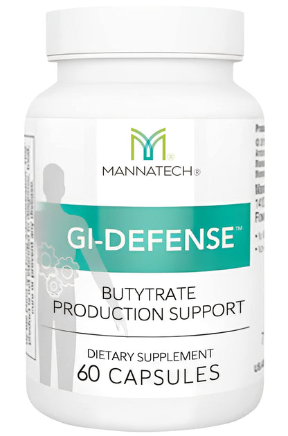 Mannatech Butyrate Supplement - Supports Gut Barrier Function, Intestinal Health, and Digestive Comfort - Promotes Short Chain Fatty Acid Production, Immune Support Supplement GI-Defense 60 Capsules - Maple Wellness Supplements