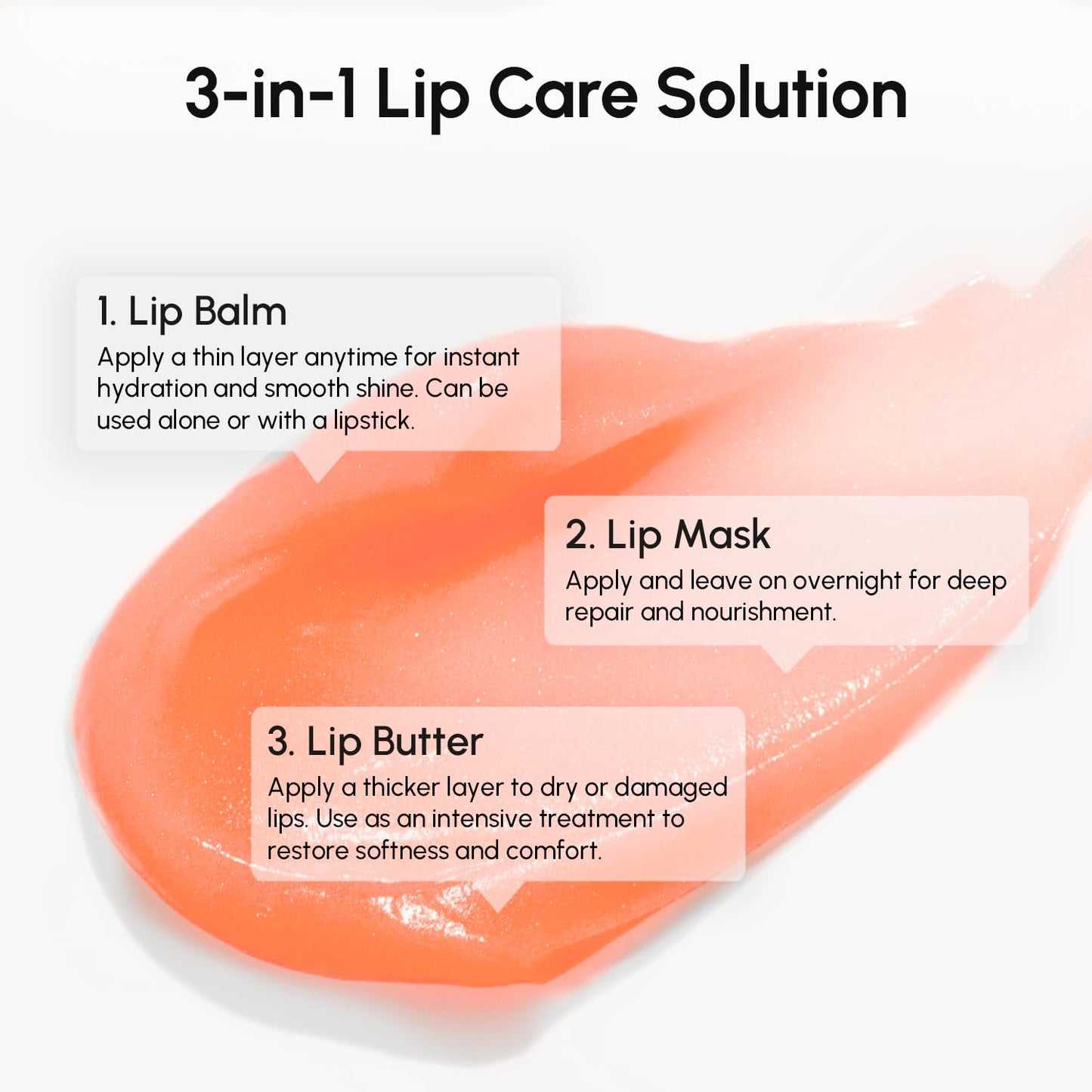 MAREE Lip Mask Overnight - Lip Moisturizer For Very Dry Lips - Hydrating Lip Butter Balm with Hyaluronic Acid & Collagen - Maple Wellness Supplements