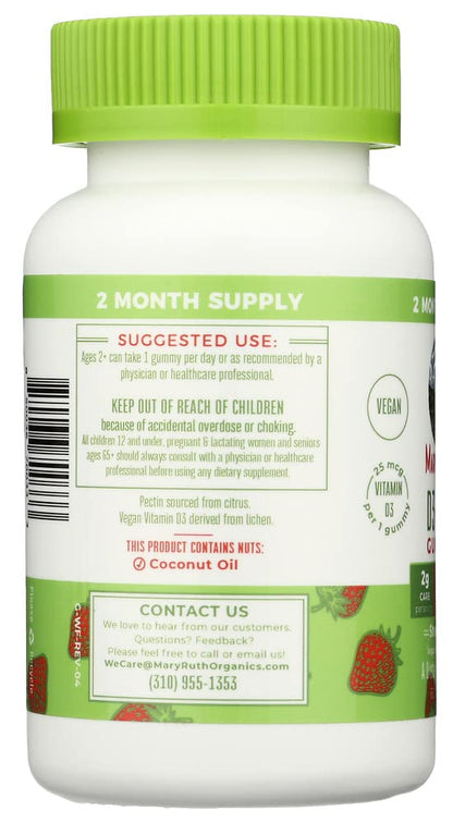 Mary Ruth's Vitamin D3 & B12 Gummies, 60 CT - Maple Wellness Supplements
