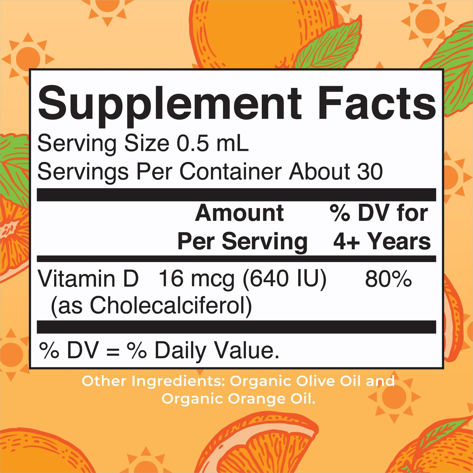 MaryRuth Organics USDA Organic Vitamin D3 Liquid Drops for Kids | 640 IU Vitamin D3 Per Serving | Kids Immune Support & Bone Health Supplement | Formulated for Ages 4-13 | 0.5oz | 30 Servings - Maple Wellness Supplements