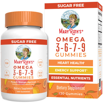 MaryRuth Organics Vegan Omega 3 6 7 9 Gummies | Up to 4 Month Supply | Omega 3 Supplement with Flaxseed Oil | Omega 3 Gummies - Maple Wellness Supplements