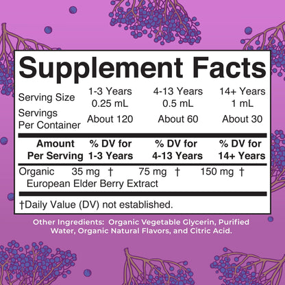 MARYRUTH'S Elderberry Liquid Drops for Adults & Kids | Immune Support | Antioxidant | Overall Wellness | Elder Berry Extract | USDA Organic | Sugar Free | Vegan | Non-GMO | Gluten Free | 1 Fl Oz - Maple Wellness Supplements