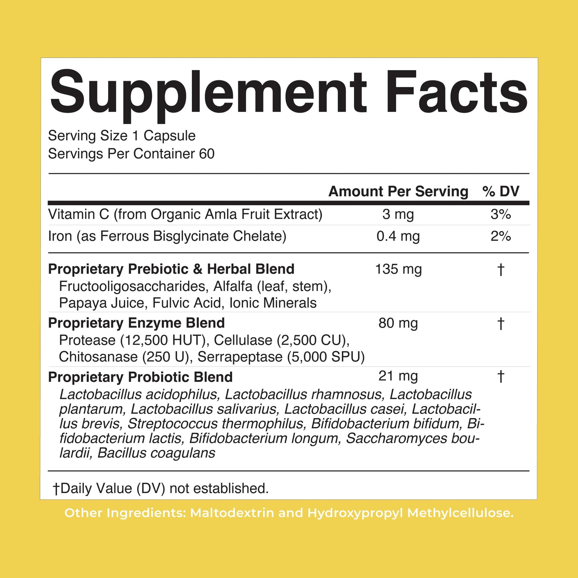 MaryRuth’s Gut Flora Health+ Enzymes | Prebiotic & Probiotic Digestive Enzymes for Healthy Gut Biome & Digestive Support | Gastrointestinal Health | CLP Certified - Maple Wellness Supplements