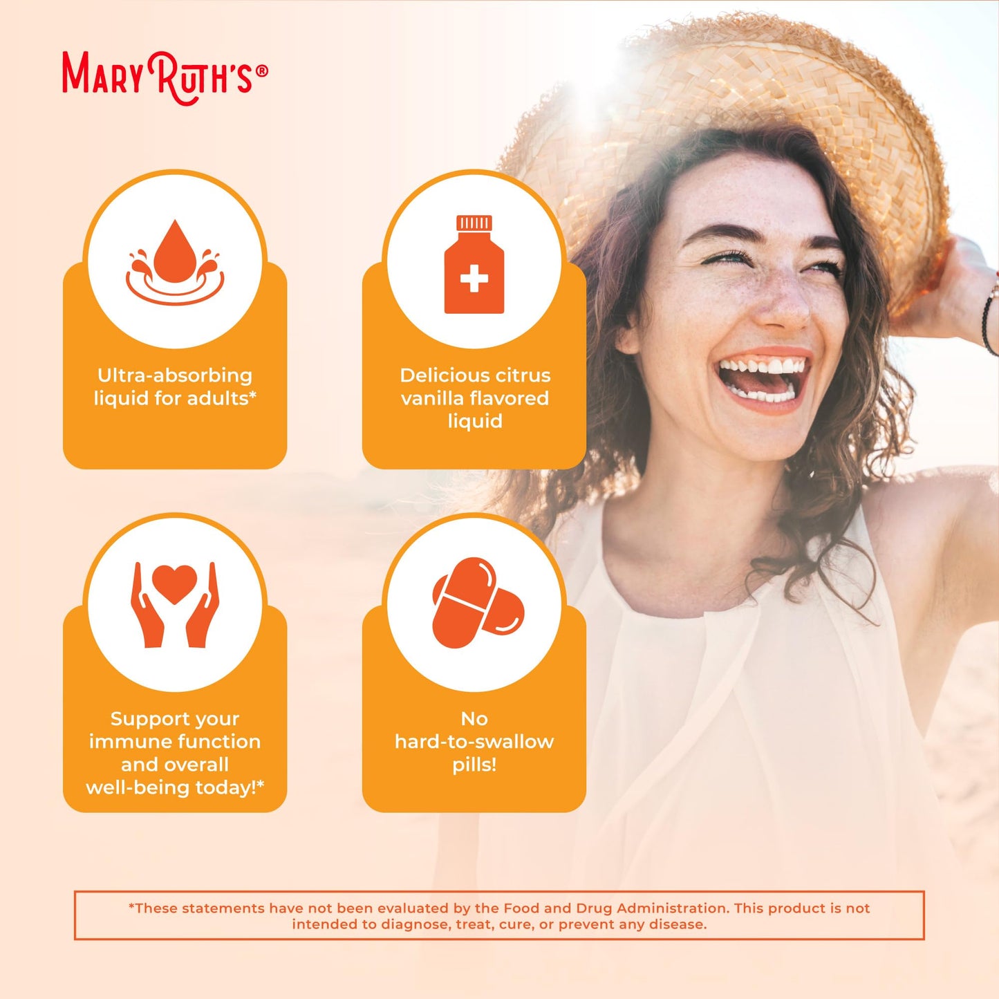 MaryRuth's Megadose Liquid Vitamin C Liposomal | 500 mg Per Serving | Ultra Absorption | Immunity | Antioxidant Support | Collagen Formation | Vegan | Gluten Free | Sugar Free | 7.6 Oz | 30 Servings - Maple Wellness Supplements