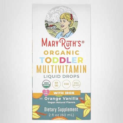MARYRUTH'S Organic Toddler Vitamin C Drops for Immunity | Ages 1-3 Years | 15 mg Per Serving | Vitamin C for Immune Support & Overall Health | Vegan | Sugar Free - Maple Wellness Supplements